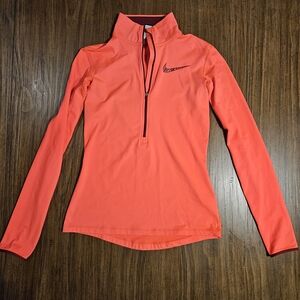 Nike Pro Dri Fit Women's Coral Long Sleeve Performance Top Size S